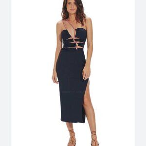 ViX Solid Luana Detail Long Dress - XS